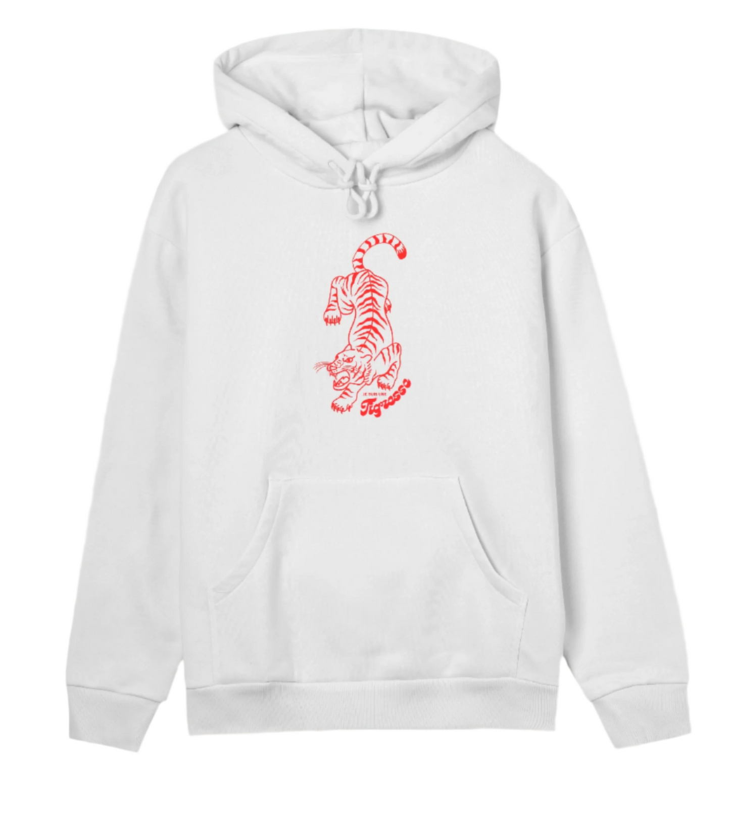 WOMEN’S regular hoodie | Je suis une tigresse | off white/grey |