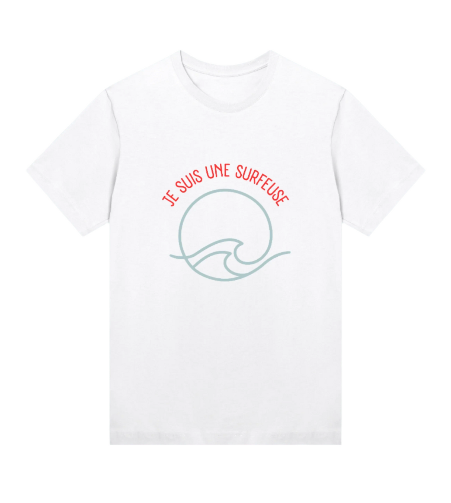 Women's REGULAR tee | je suis une surfeuse | waves | white |