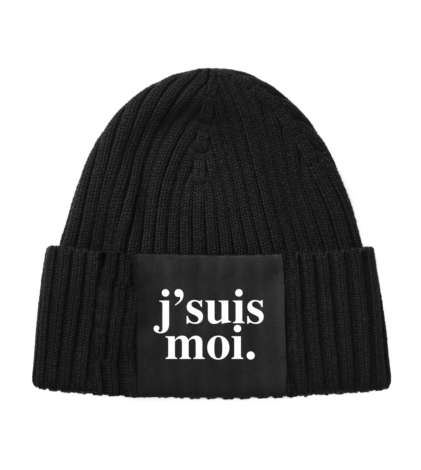 UNISEX | Knitted Beanie | J'SUI MOI | Black