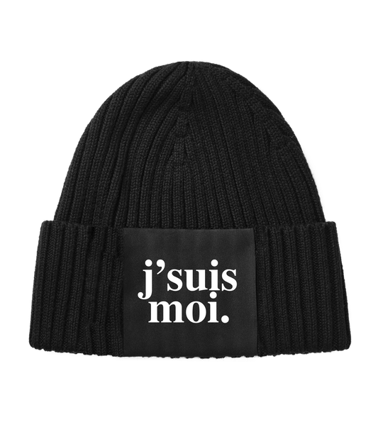 UNISEX | Knitted Beanie | J'SUI MOI | Black