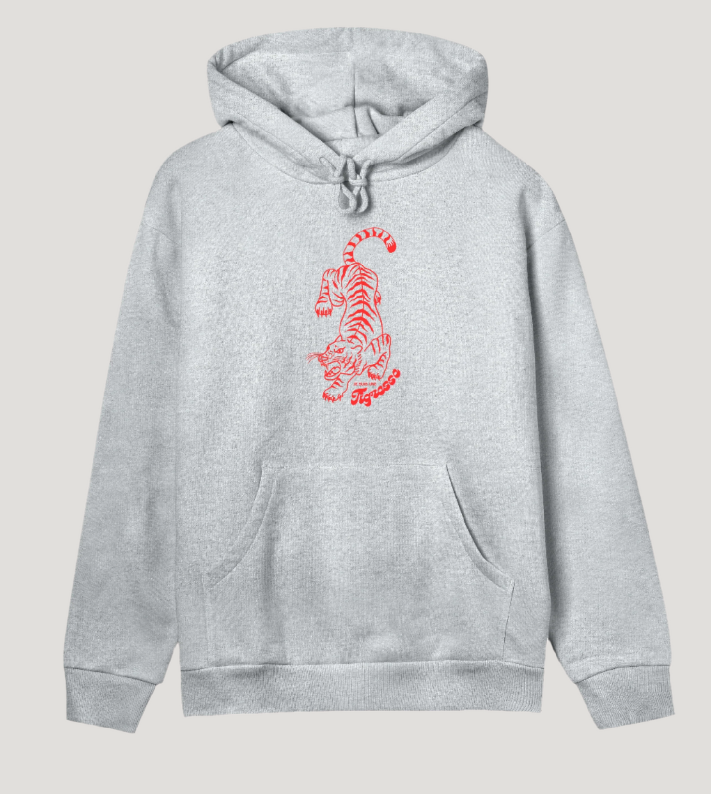 WOMEN’S regular hoodie | Je suis une tigresse | off white/grey |