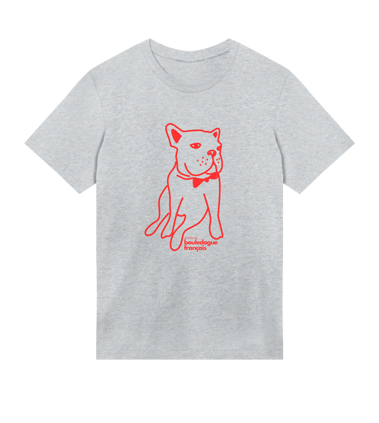 MEN’S regular tee | je suis un bouledogue français | white/grey