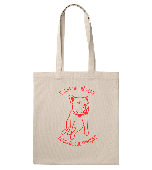 TOTE BAG  | bouledogue français | natural white