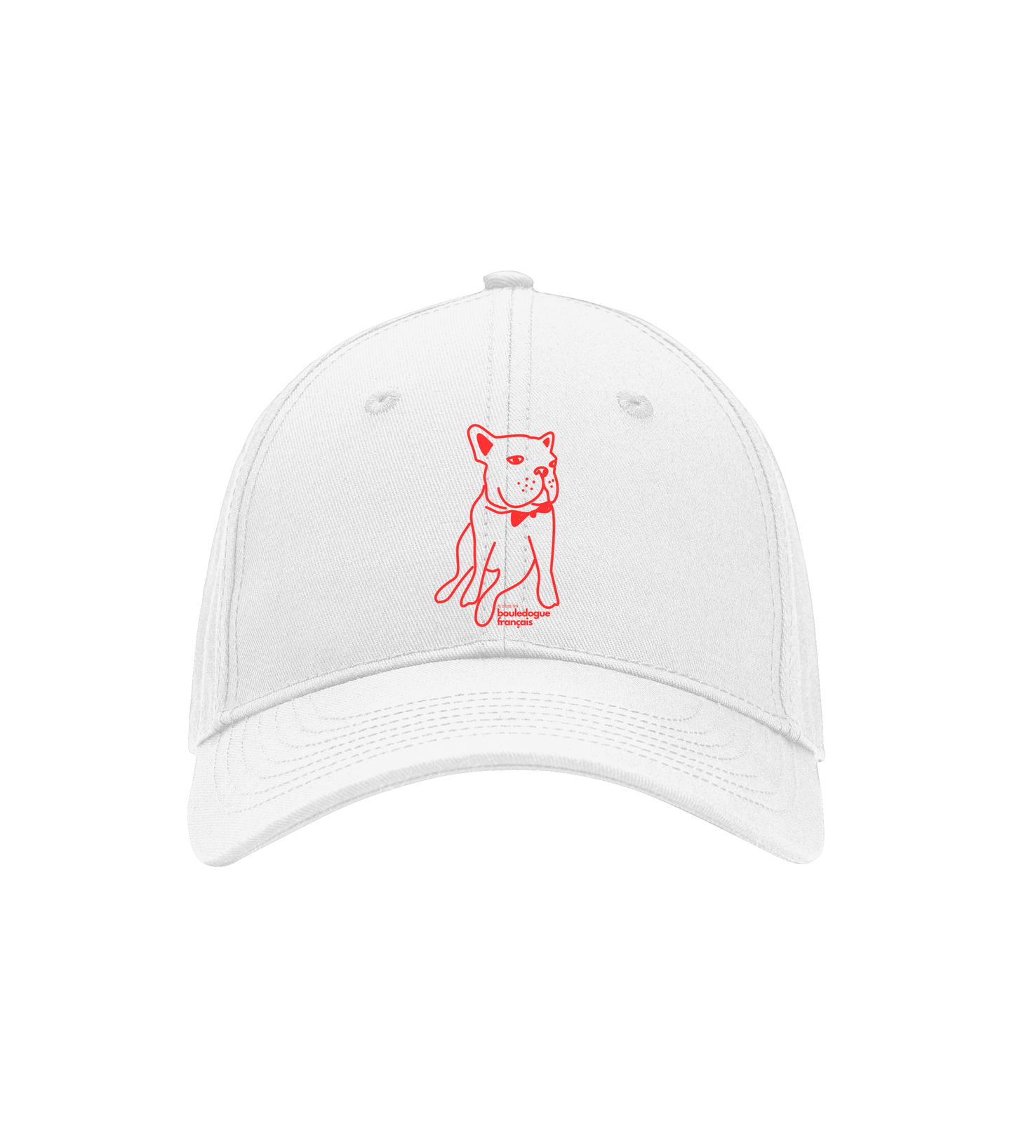 UNISEX baseball cap | je suis un bouledogue français | white/blue